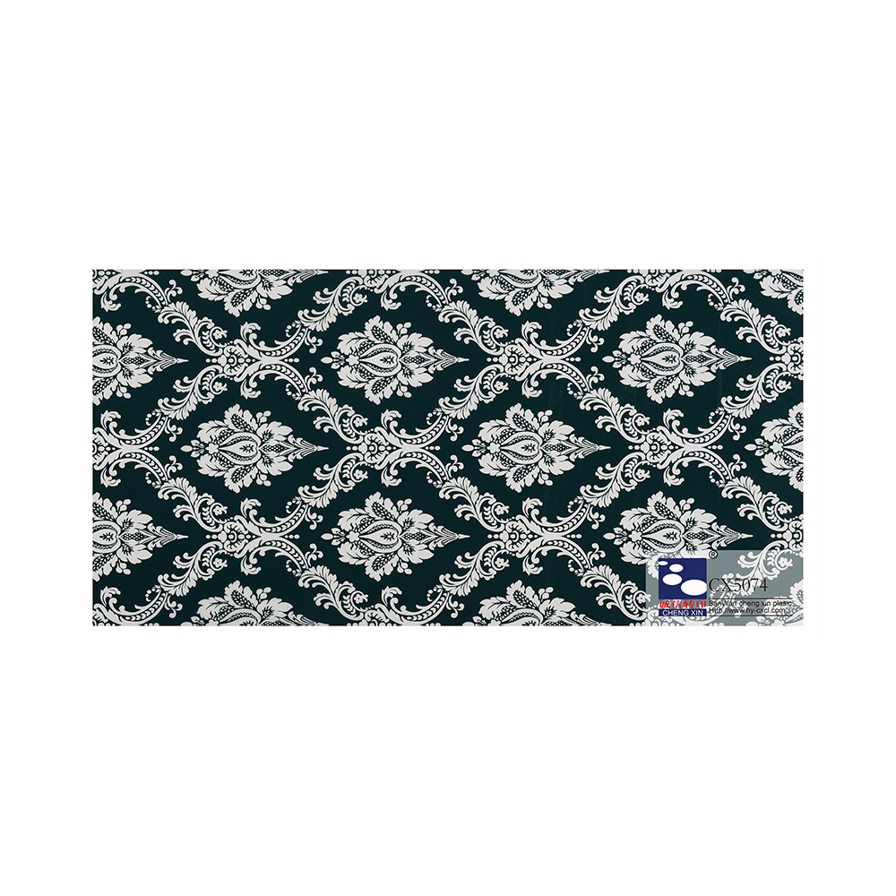 Preço barato decorativo design popular mármore pvc folha de estampagem a quente para painel cx5074