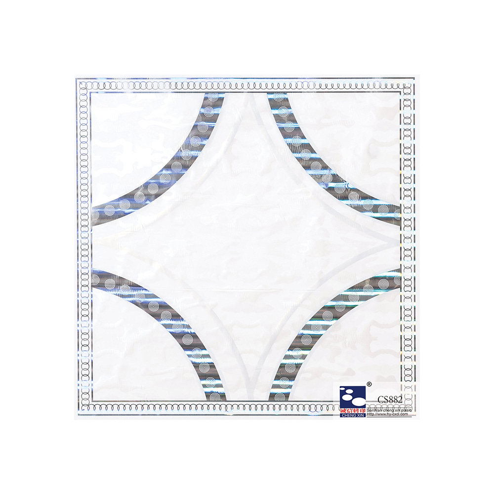 Folha de estampagem a quente com design barato bonito para placa de painel de pvc CS882