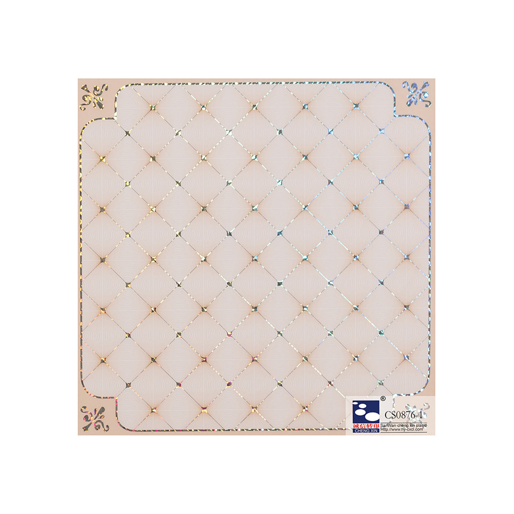 China design popular folha de estampagem a quente para painel de teto de pvc CS0876