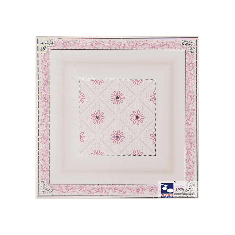 Fornecedores simples de folha de estampagem a quente a laser e flor para painel de pvc CS2052