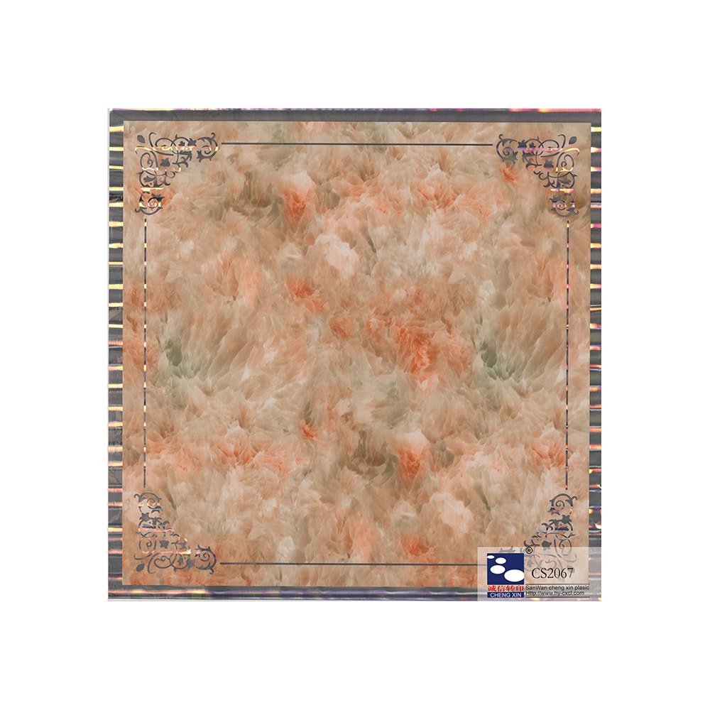 Folhas de estampagem a laser coloridas para decoração de painel de pvc no mercado paquistanês CS2067