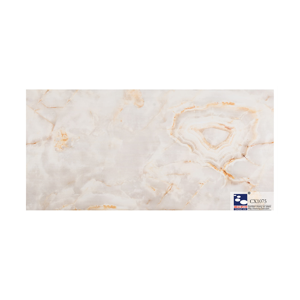 Fornecimento direto da fábrica baixo preço decorativo PVC mármore folha de estampagem a quente CX1075